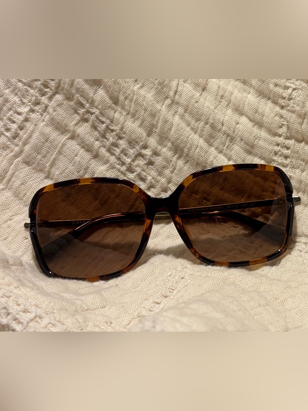 Coach Women’s Full-Rim Rectangular/Square Acetate Sunglasses Coach